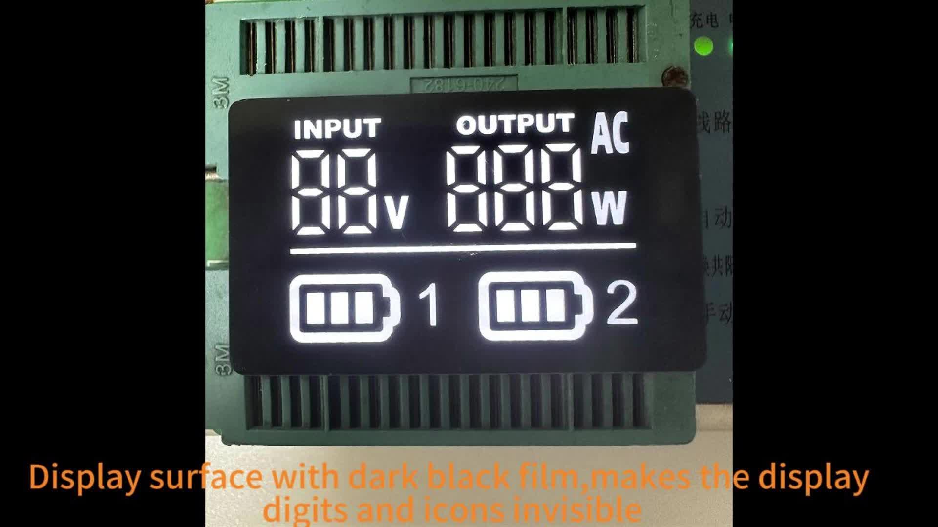 Светодиодный дисплей Lightbo с 7 сегментами, сверхъяркий белый, на заказ, невидимый, для зарядки электромобилей.