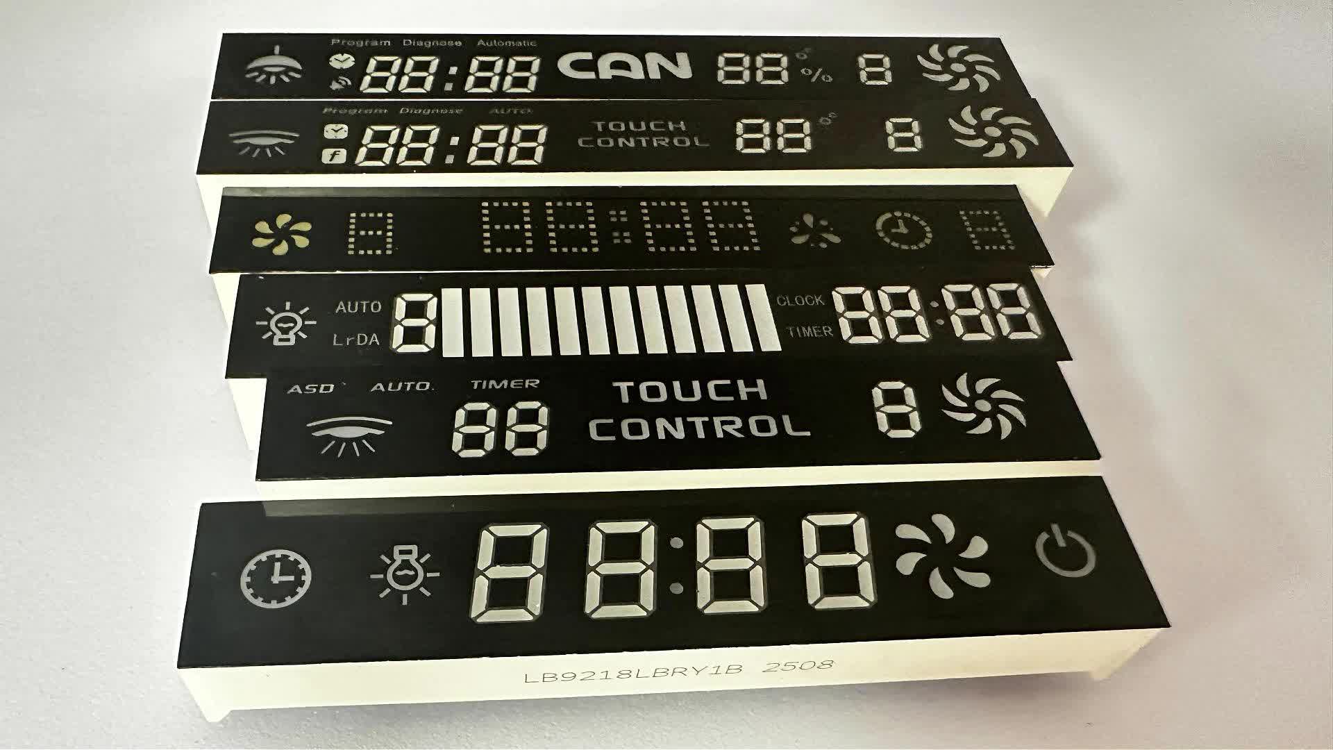 Pantalla LED personalizada de 7 segmentos Lightbo para campana extractora de cocina