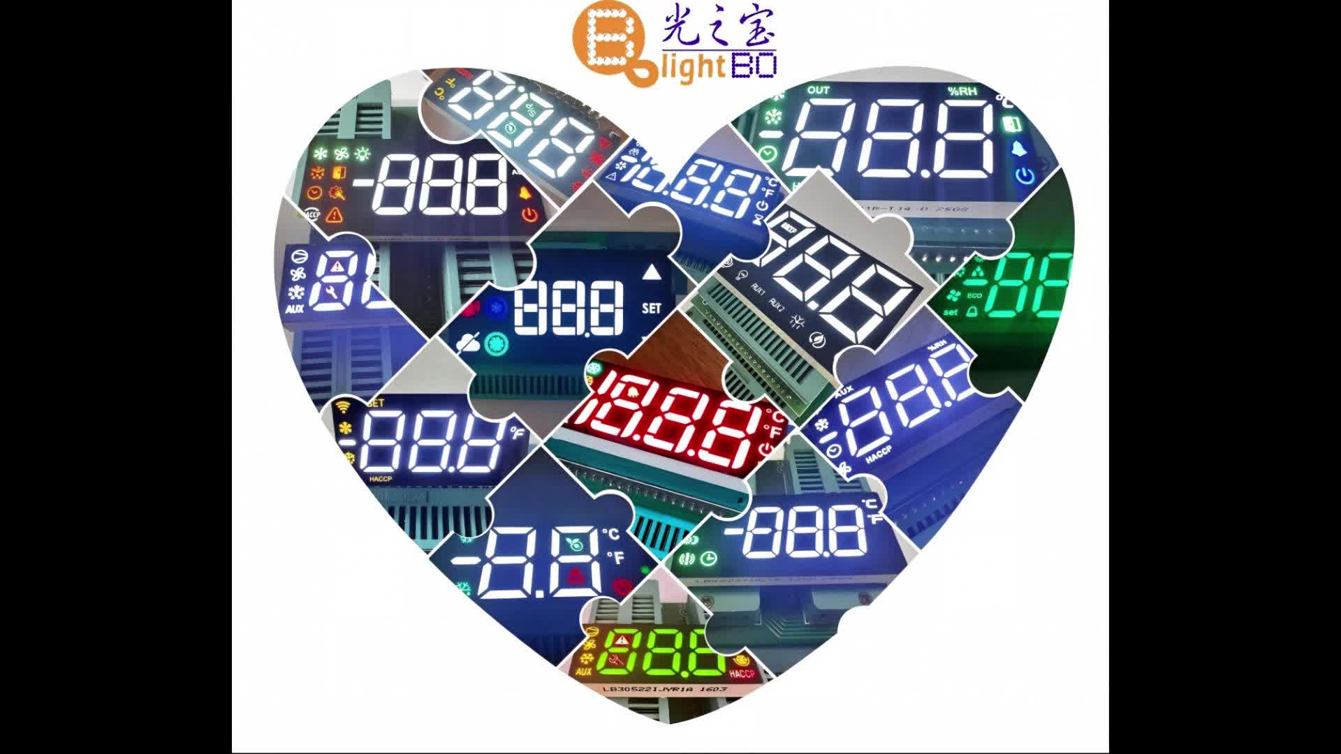 Pantalla LED de 7 segmentos personalizada de Lightbo para refrigerador