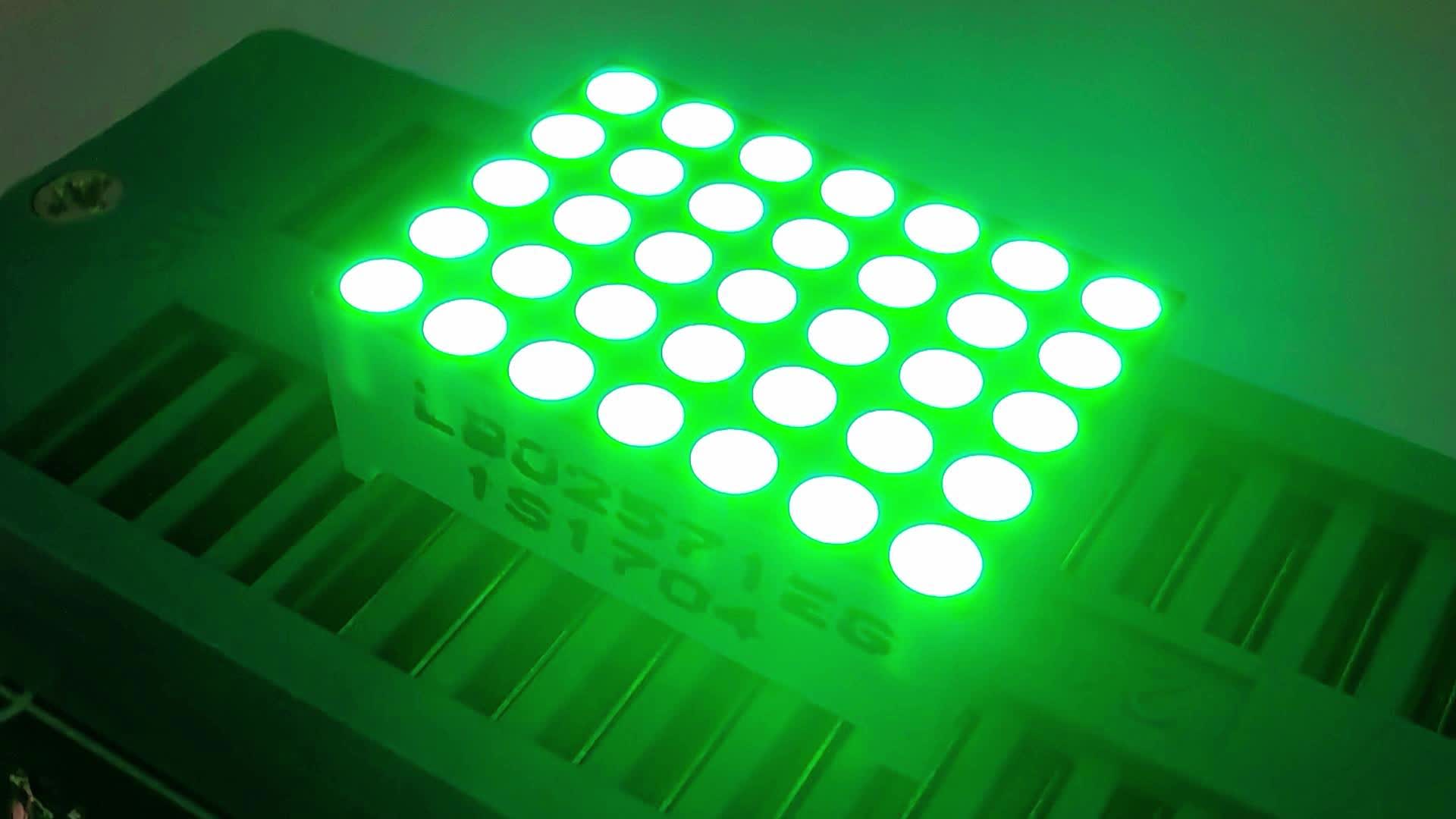 Display a LED verde puro a matrice di punti da 1,9 mm