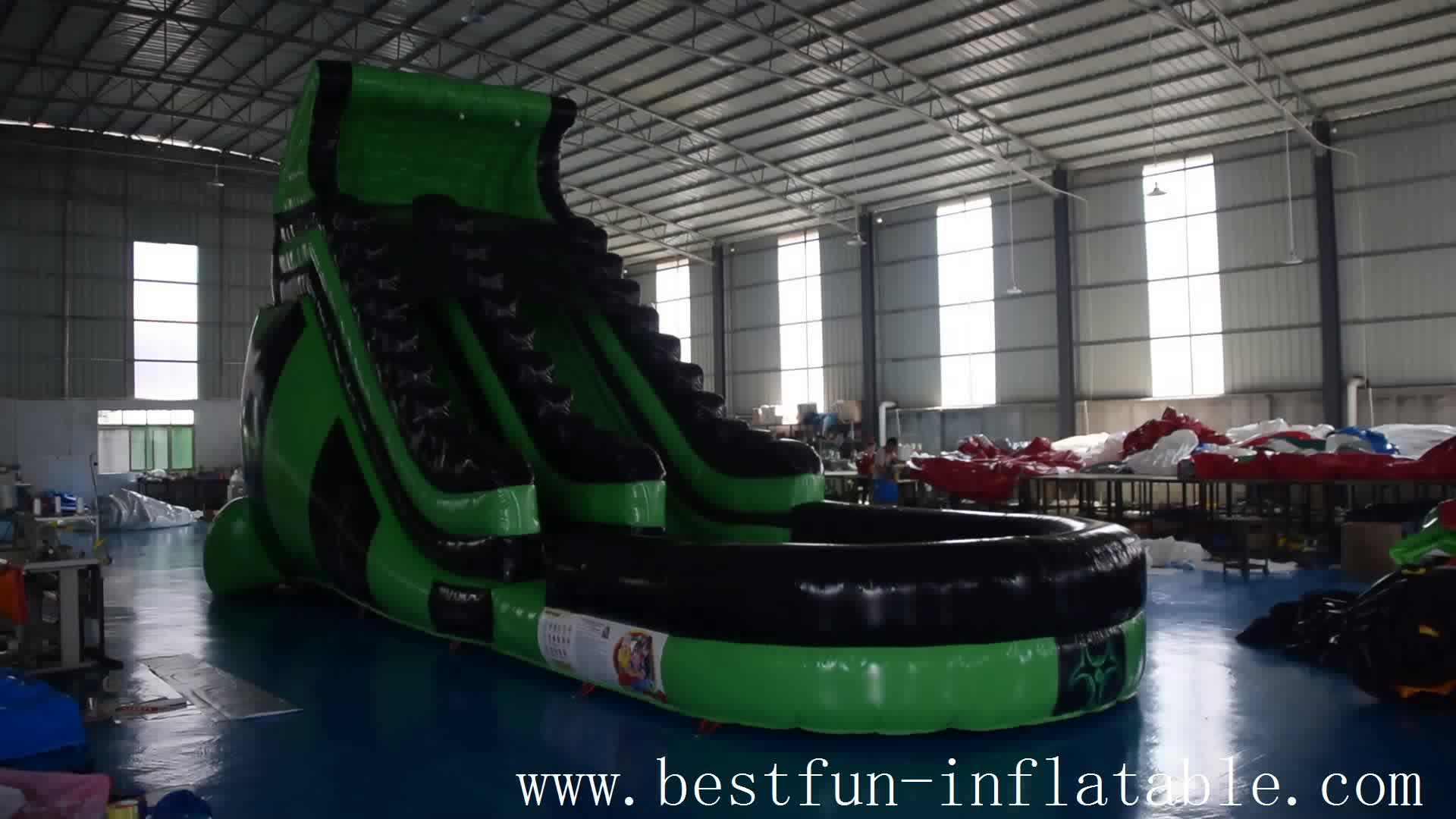 Inflatable Atomic Slide with pool