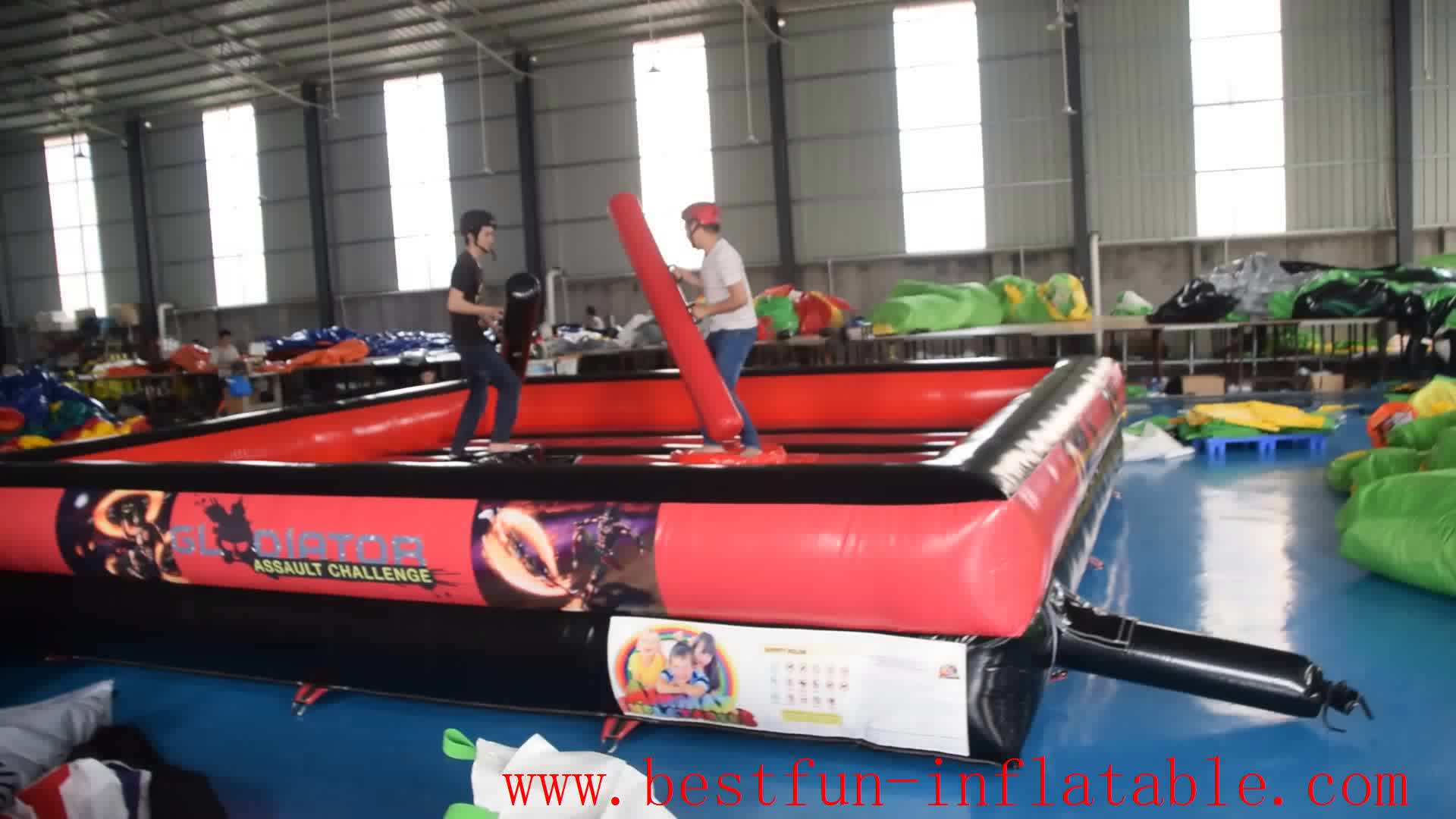 Inflatable jousting ring arena